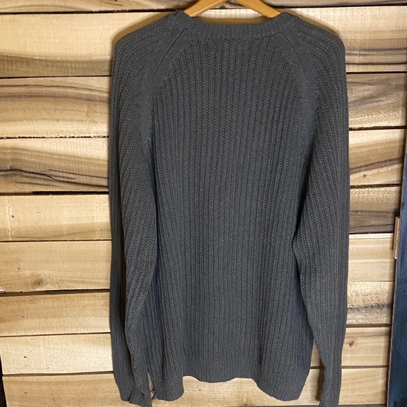 Eddie Bauer Men's Gray crewneck Sweater size XL made in United Kingdom cotton - Picture 3 of 3